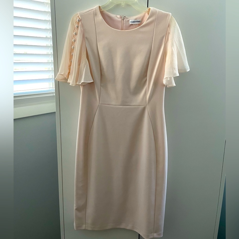 Calvin Klein Blush Midi Dress Size 10